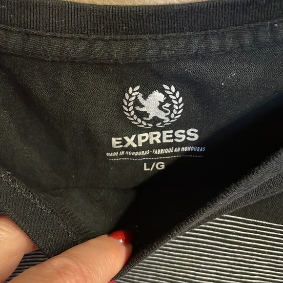 Express MENS WOLF 3D print tee shirt short sleeve blank white geometric size L - Picture 5 of 9